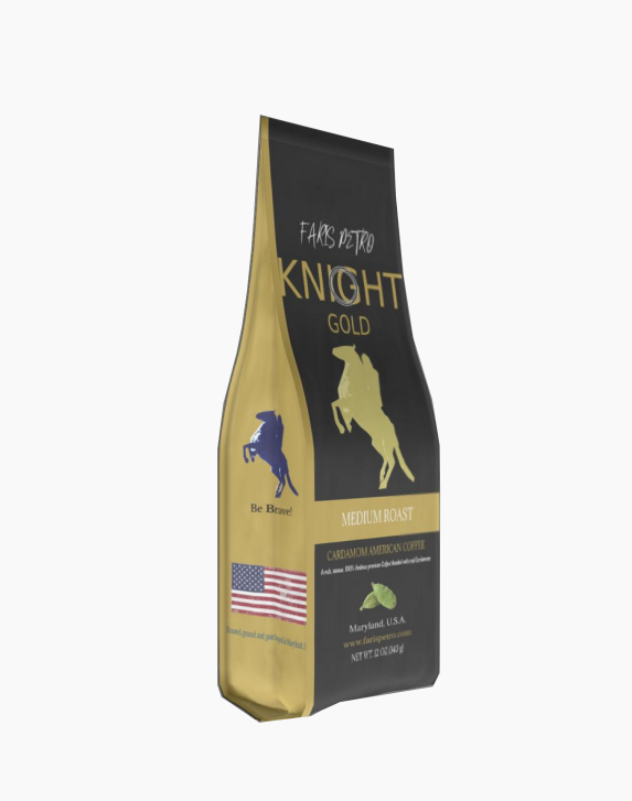 KNIGHT GOLD - Medium Roast Cardamom American Coffee - 12 OZ
