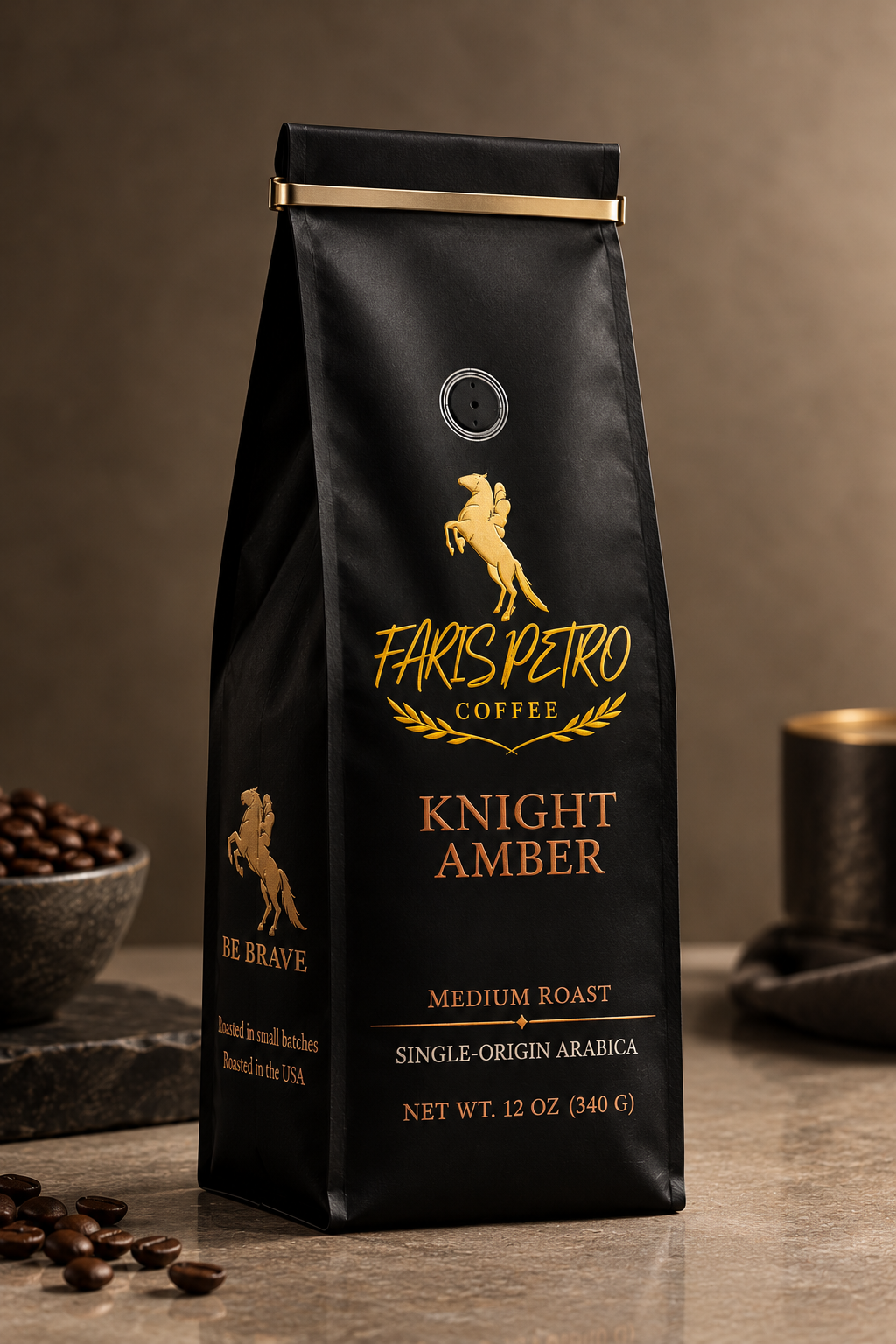 KNIGHT AMBER - Medium Roast American Coffee - 12 OZ