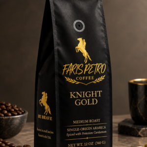KNIGHT GOLD - Medium Roast American Cardamom Coffee - 12 OZ
